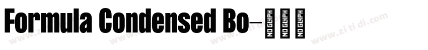 Formula Condensed Bo字体转换